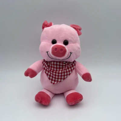 Süßes Baby-Schwein-Spielzeug, gefülltes Geschenk, Tier-Plüsch-Schwein im Kleid, elastisches weiches Plüsch-Schwein-Puppen-Spielzeug-Geschenk